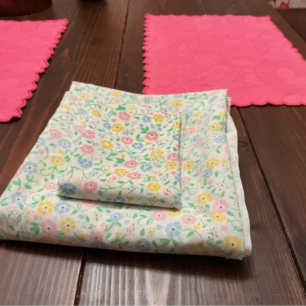 Vintage Full Flat & Pillow Case